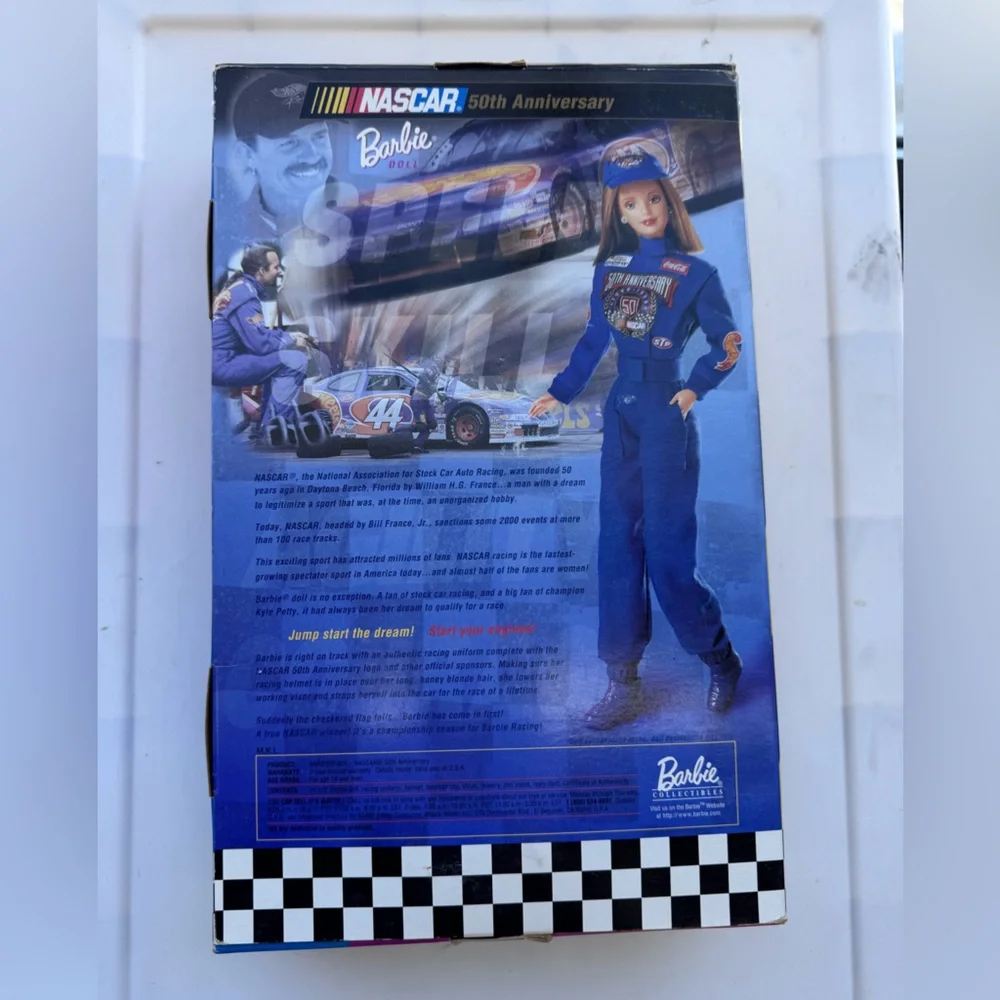 Barbie Blue Racing Doll 50tj anniversary in box